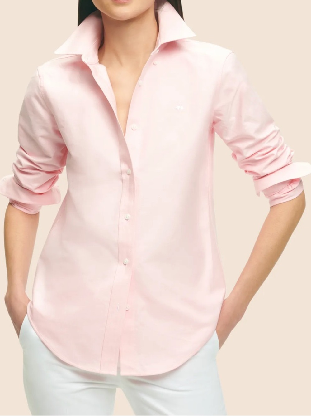 Brooks Brothers Classic Fit Supima Cotton Oxford Shirt Pink 14 - Picture 14 of 15